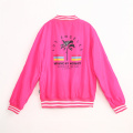 Girl's neon color bomber jacket